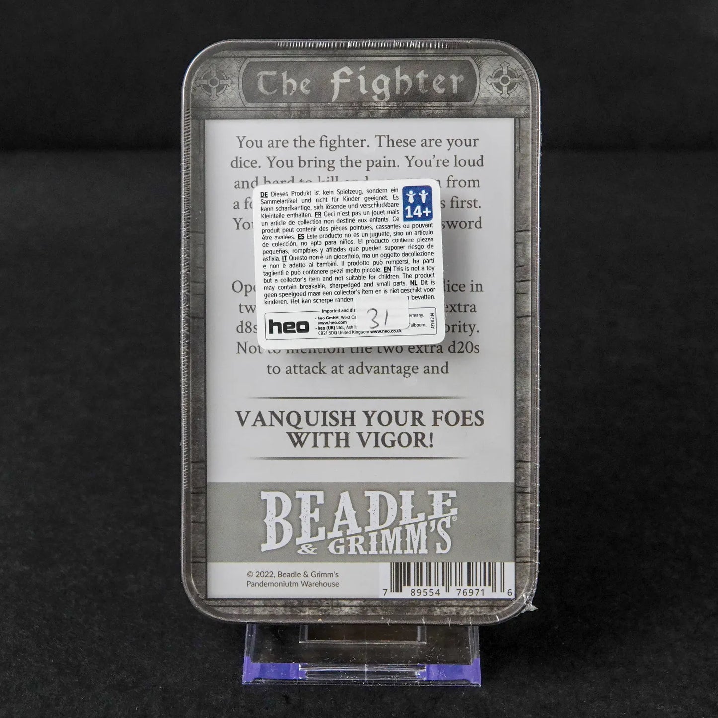 Beadle & Grimm's Pen and Paper Rollenspiel-Helden Würfelset - The Fighter