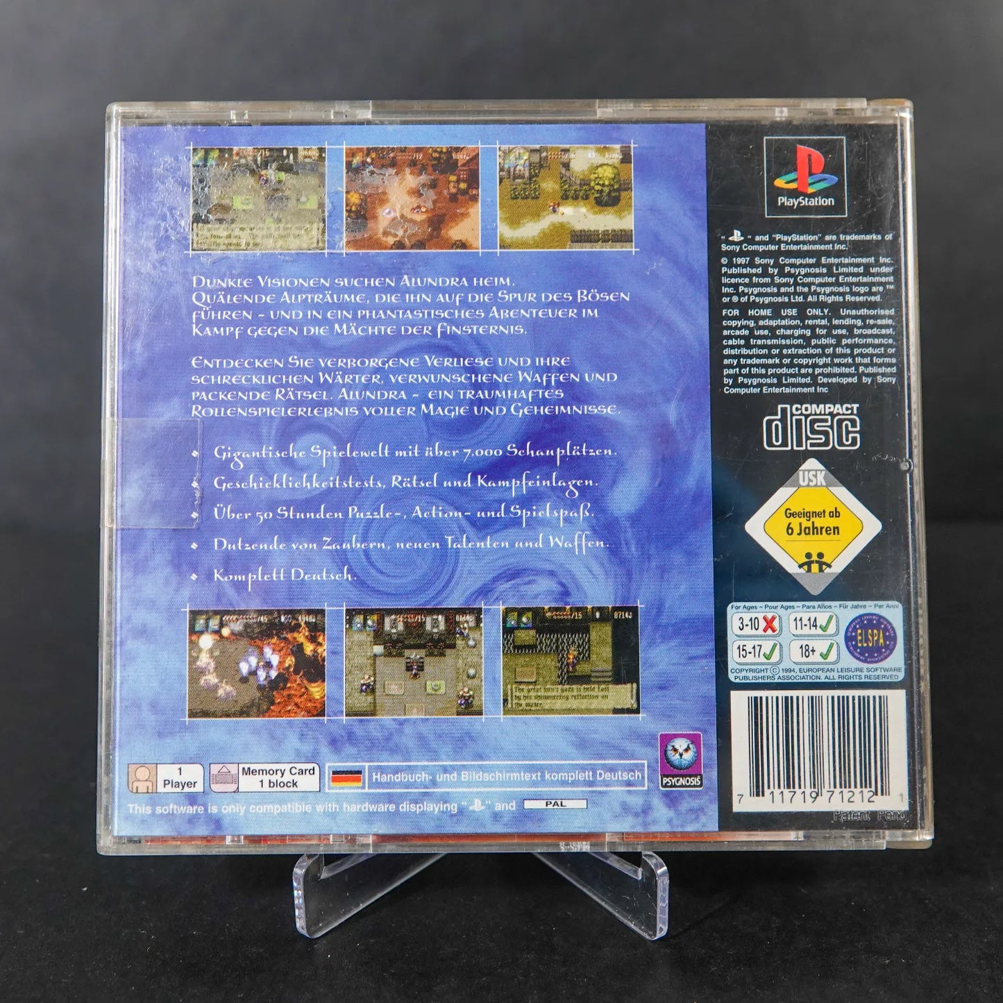 Alundra - Sony Playstation PS1 - PAL Deutsch - CiB mit Anleitung und Karte