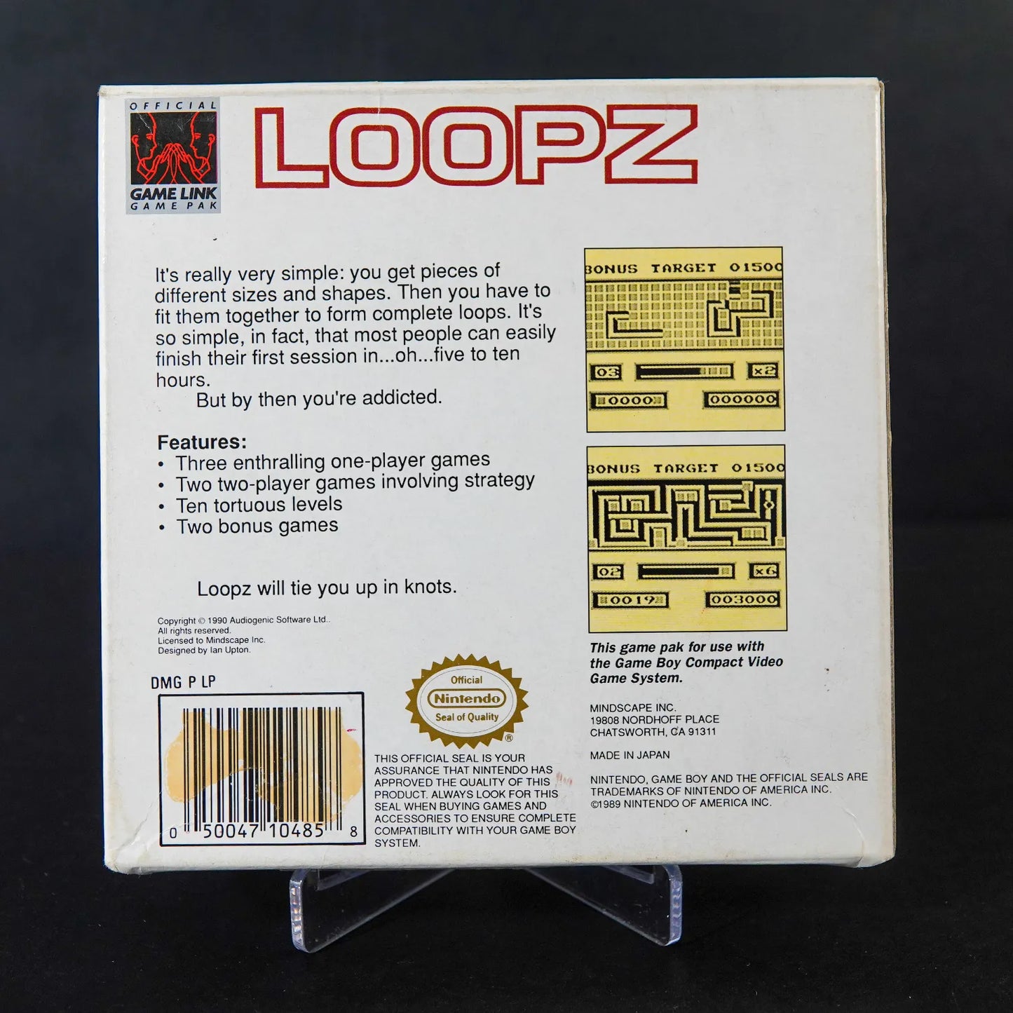 Loopz - Nintendo Game Boy Spiel - Mit OVP & Anleitung - NTSC / US - Zustand Gut