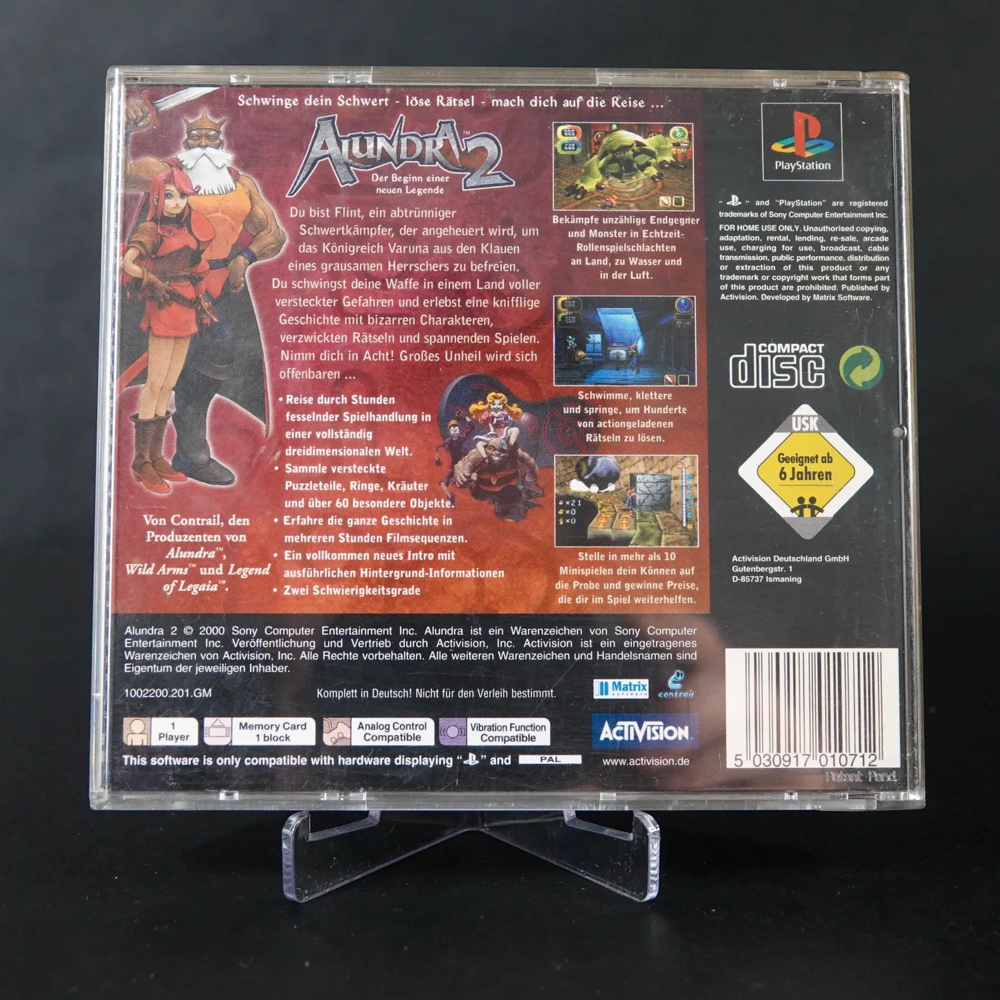 Alundra 2 - Sony Playstation PS1 - PAL Deutsch - CiB mit Anleitung