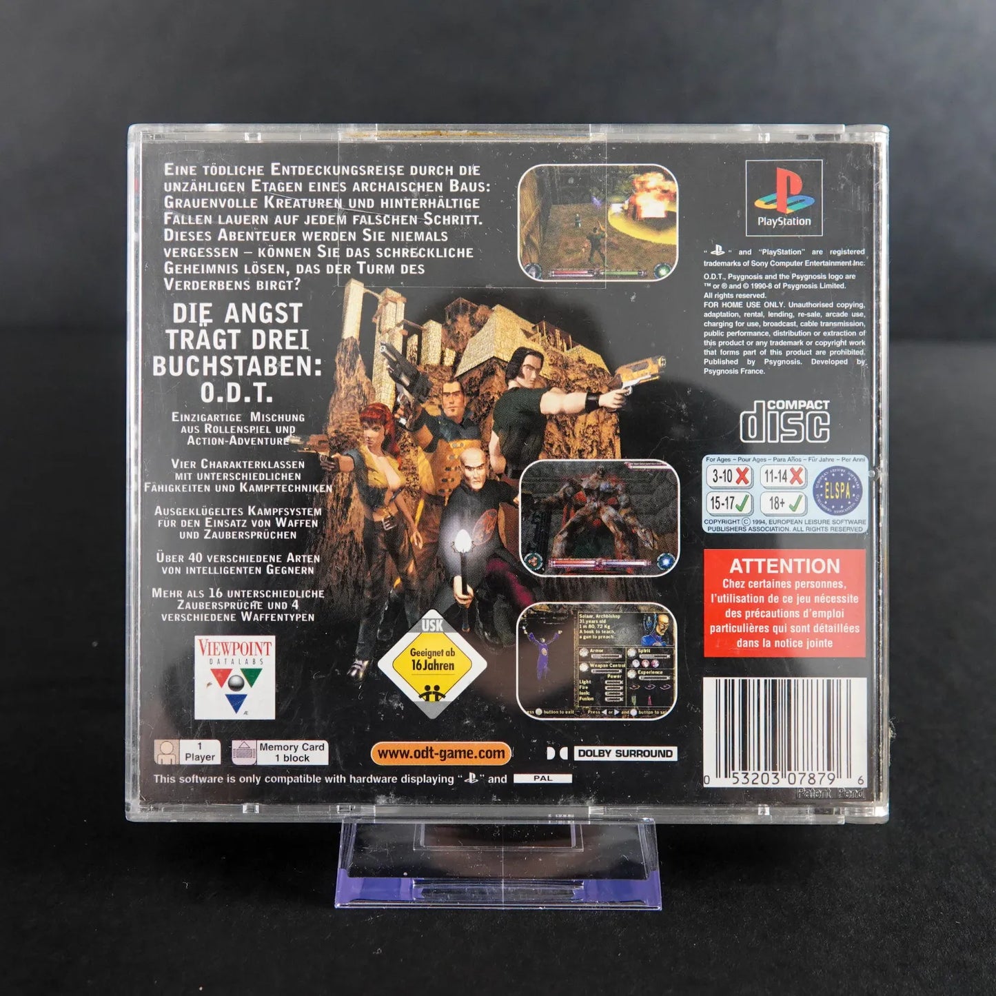 O.D.T - Playsation 1 PS1 Spiel - CiB mit Anleitung - Deutsch - Gebraucht
