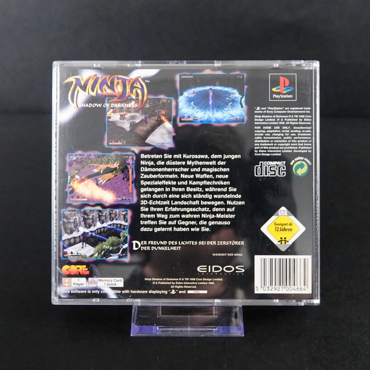 Ninja: Shadow of Darkness - Playstation 1 PS1 - CiB mit Anleitung - PAL Deutsch