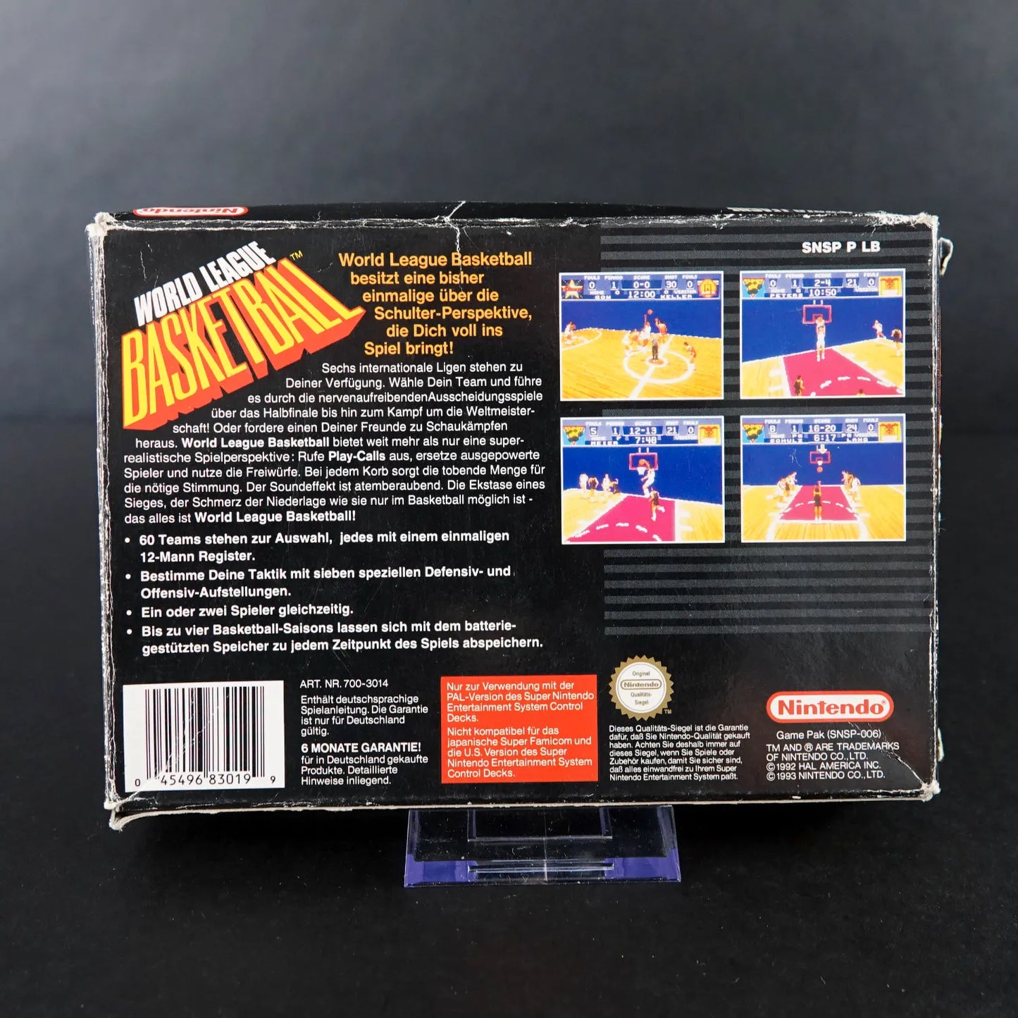 World League Basketball - Super Nintendo SNES - Mit OVP + Anleitung - PAL