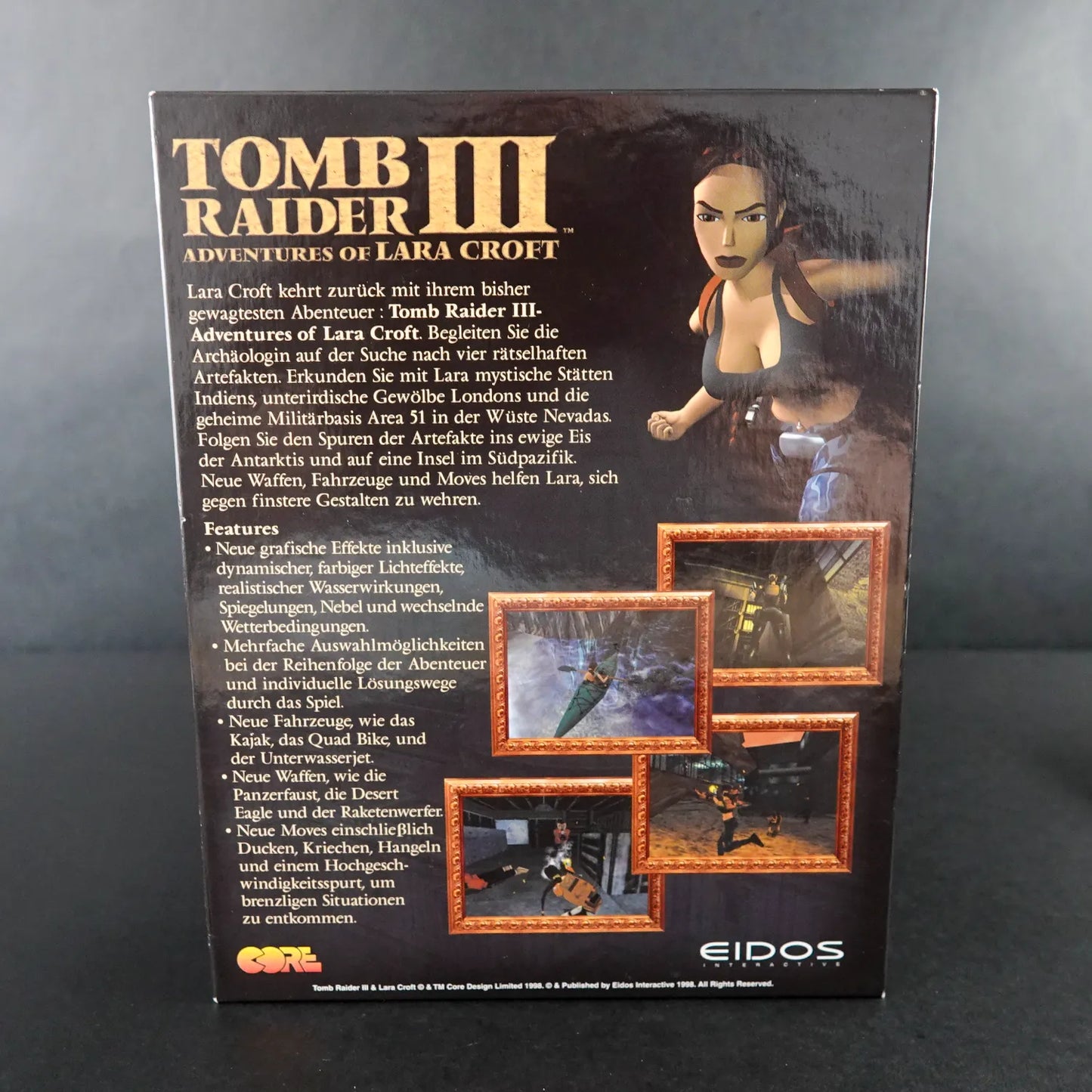 Tomb Raider III Adventures of Lara Croft - PC CD-ROM Spiel Big Box OVP Deutsch