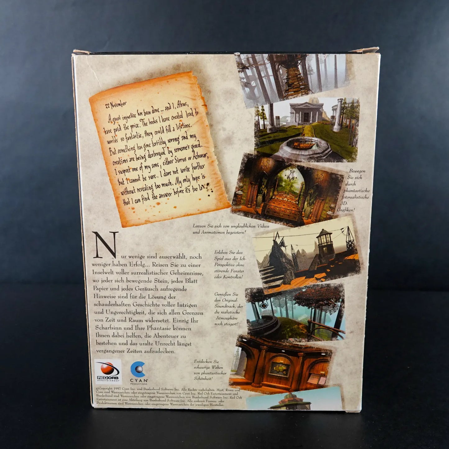 MYST - PC CD-ROM Spiel - Big Box CiB mit Anleitung - Zustand sehr gut