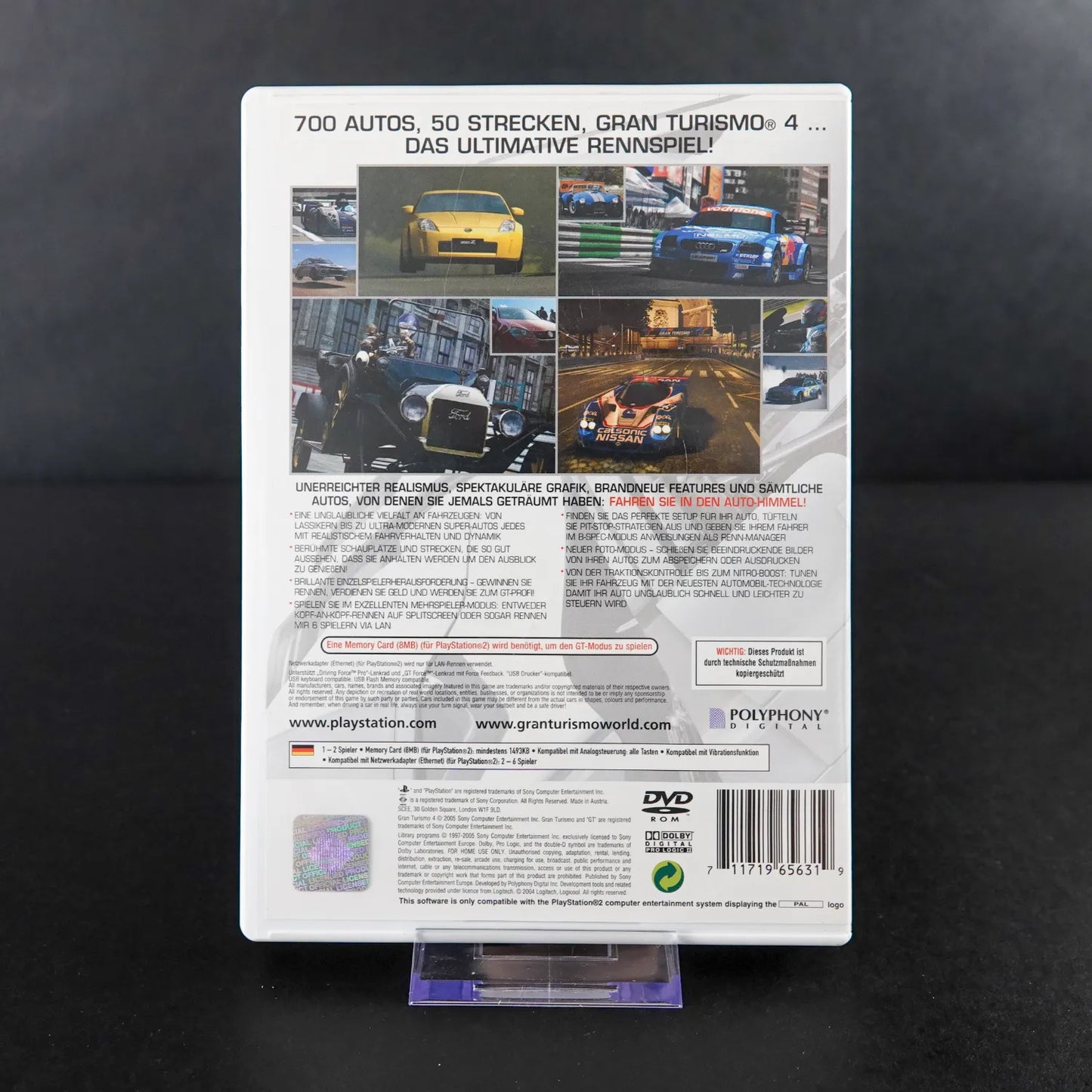 GT Gran Tourismo 4 - Spiel für Playsation 2 PS2 - CiB - PAL Deutsch - Gebraucht