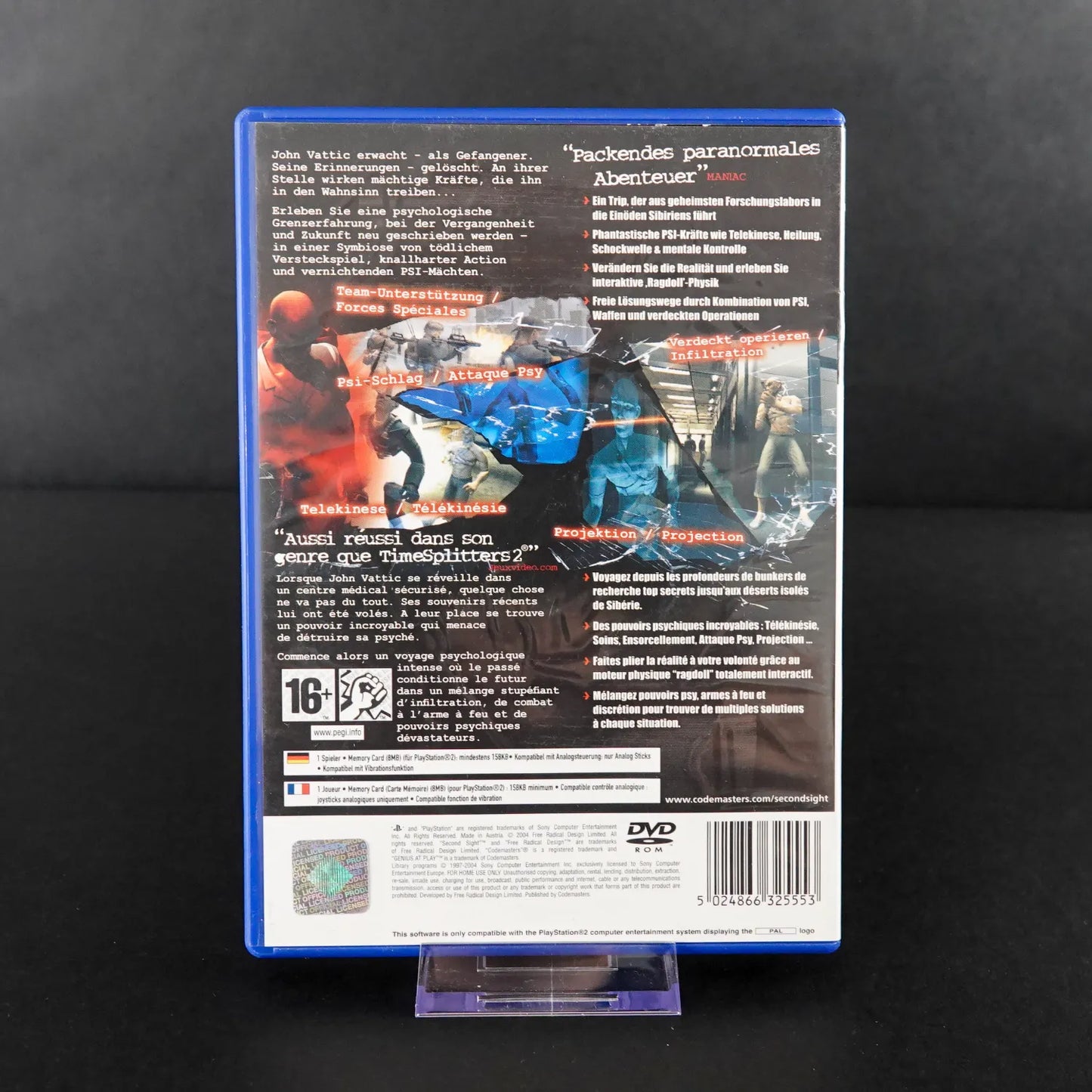 Second Sight - Playstation 2 / PS2 - CiB mit Anleitung - Deutsch - Gebraucht