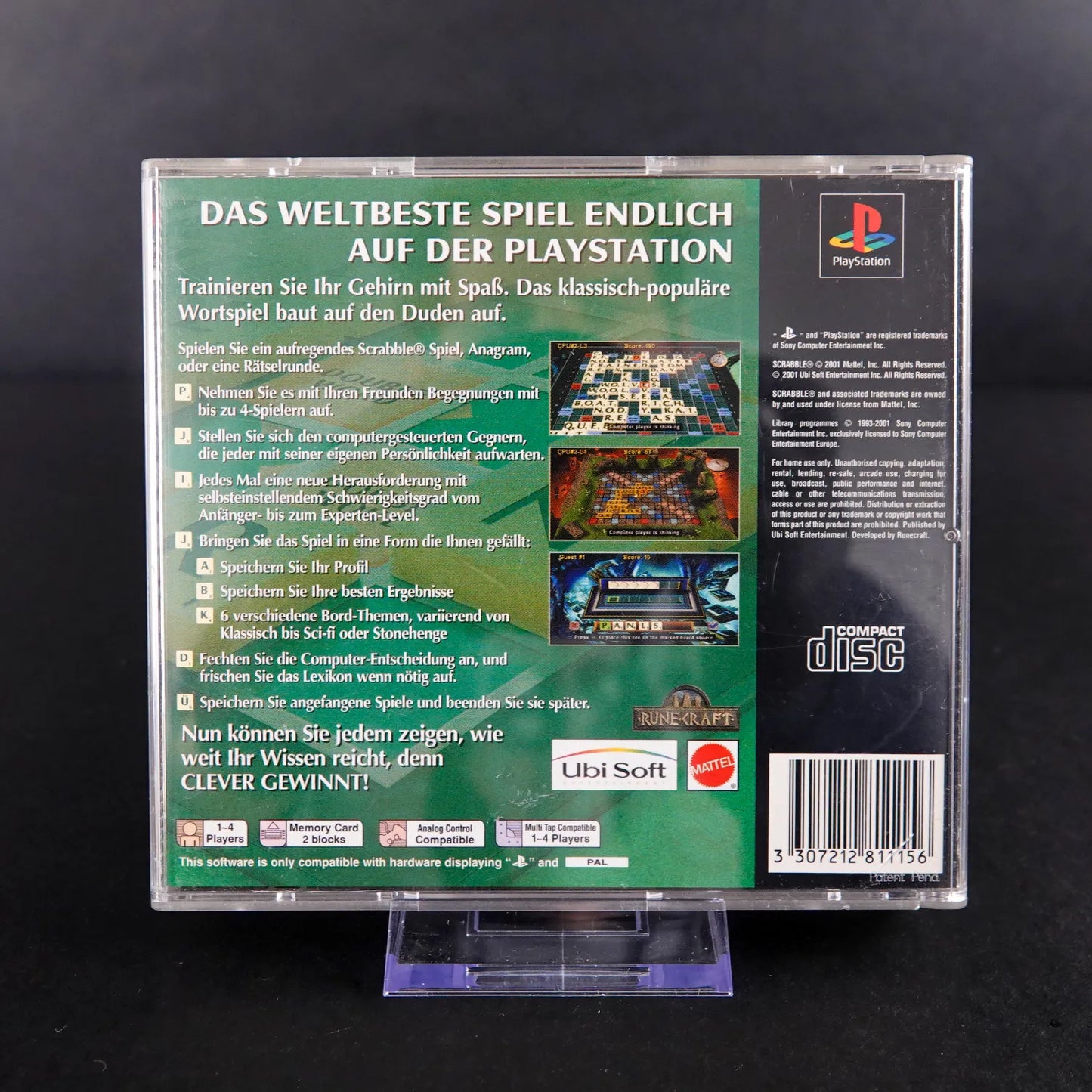 Scrabble - Clever Gewinnt - Playstation 1 PS1 Spiel - CiB mit Anleitung - PAL