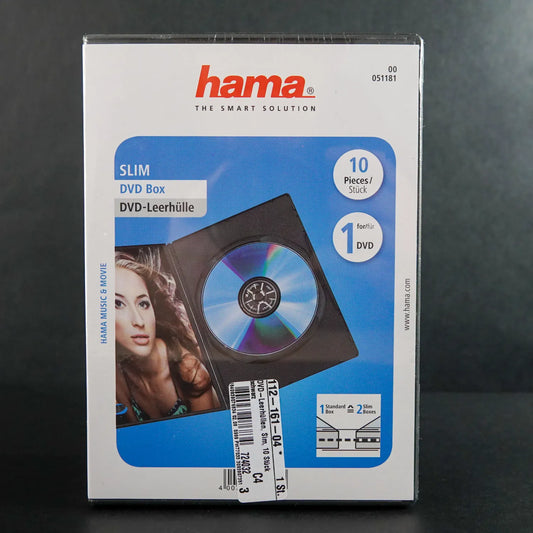 hama DVD Leerbox Slim - 10 Stück - dünne Hüllen für DVD und CD - Neu/OVP
