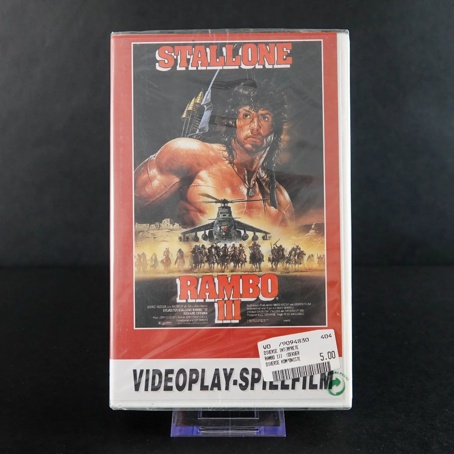 Rambo III / 3 - VHS Videoplay - Sylvester Stallone - Deutsch - Neu & OVP/Sealed