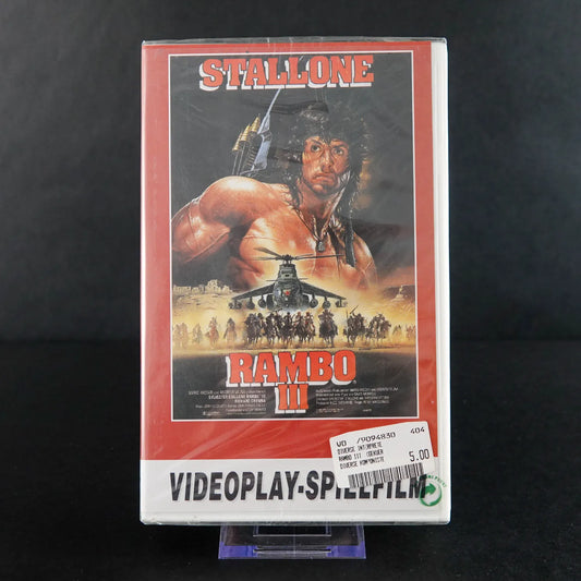 Rambo III / 3 - VHS Videoplay - Sylvester Stallone - Deutsch - Neu & OVP/Sealed