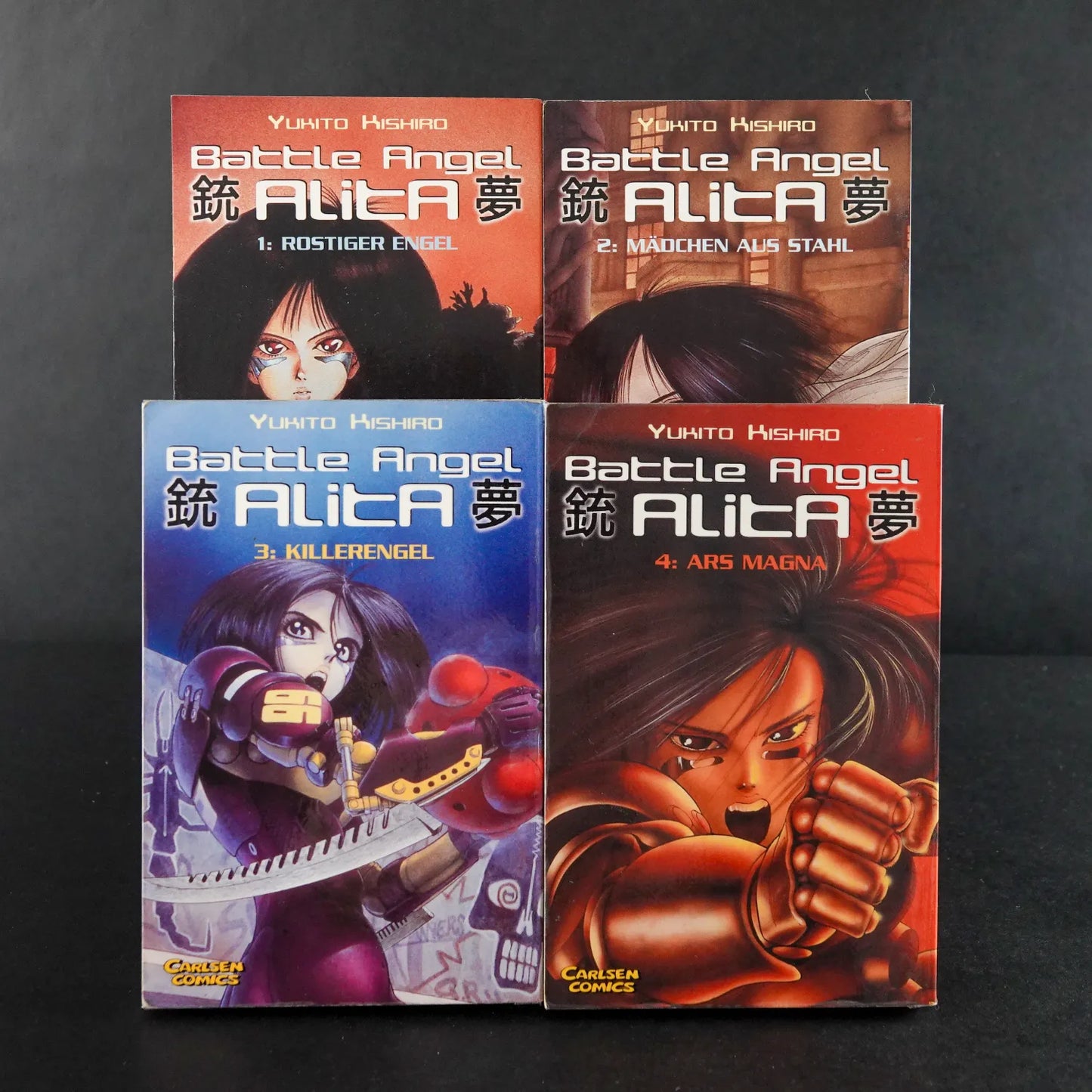 Battle Angel Alita Manga (1991) - Band 1-4 Paperback - Carlsen Comics - Deutsch