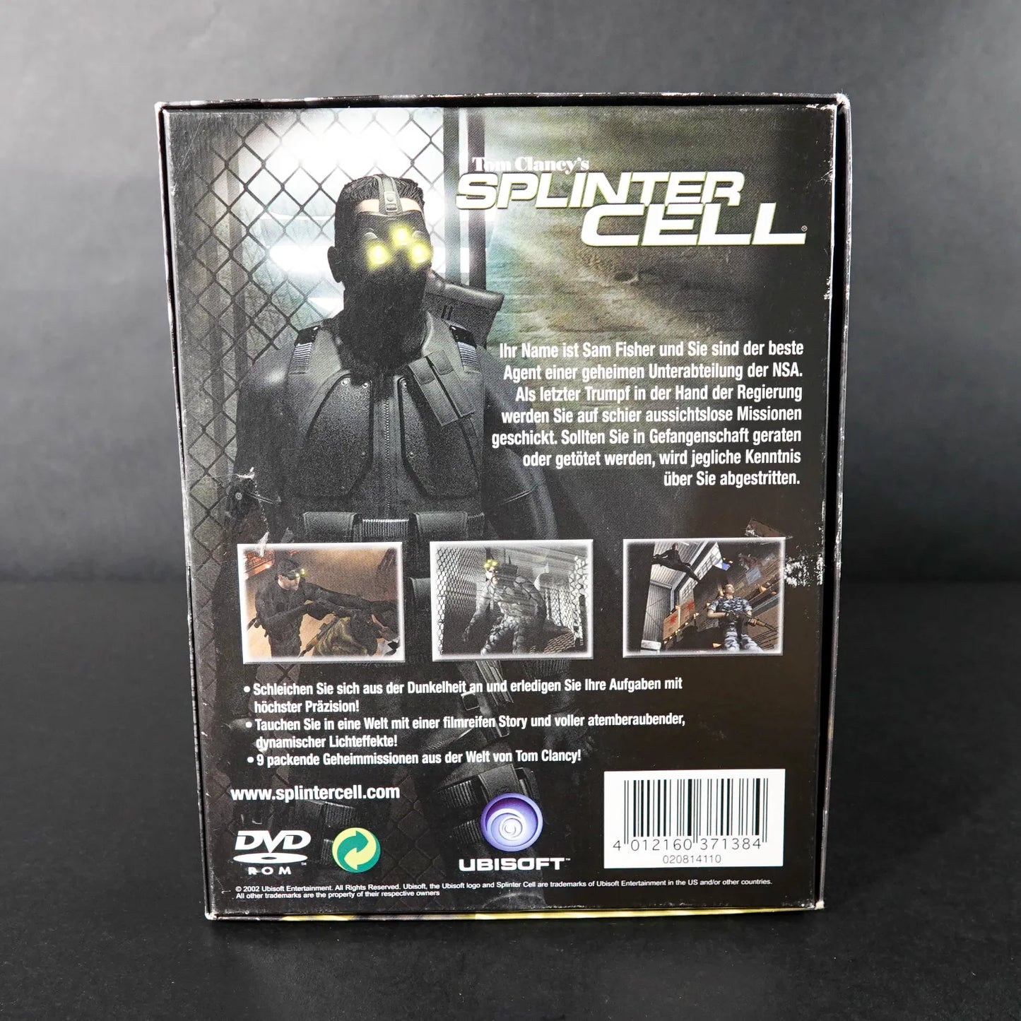 Tom Clancy's Splinter Cell - PC DVD-ROM Spiel in Big Box - Zustand Sehr Gut