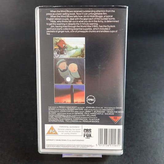 When the Wind Blows - VHS - UK Import - David Bowie - Roger Waters - CBS FOX