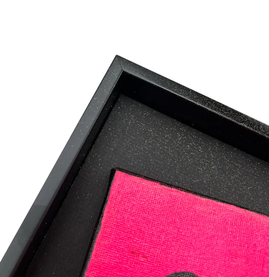 Freude teilen von Ventus - Mischtechnik auf Karton - In Schattenfugen Rahmen