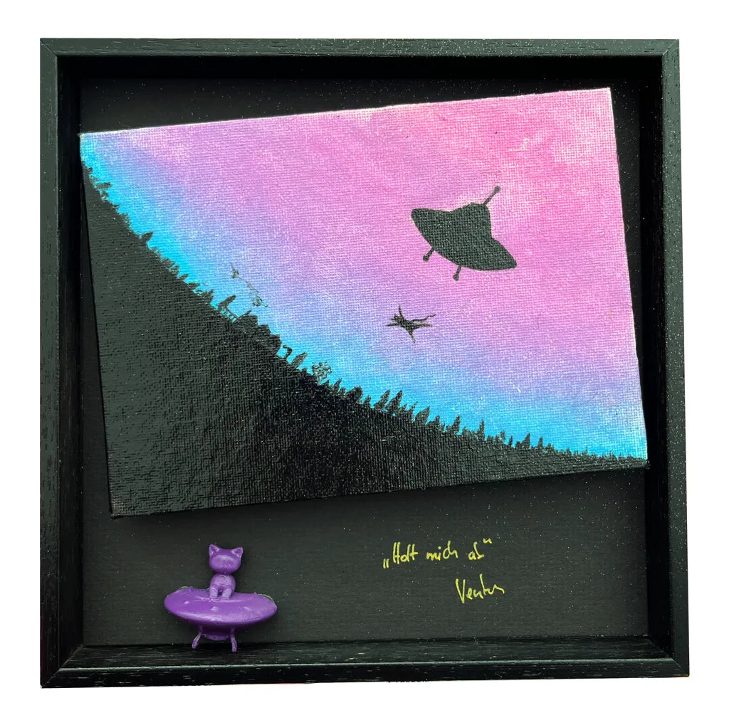 Holt mich ab von Ventus - Mischtechnik auf Karton - In Schattenfugen Rahmen