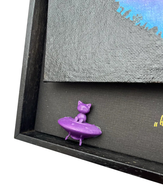 Holt mich ab von Ventus - Mischtechnik auf Karton - In Schattenfugen Rahmen