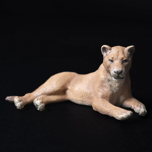 Schleich Tier Figur: Löwe / Löwin liegend (2007) - Modell 14375 - Zustand Gut