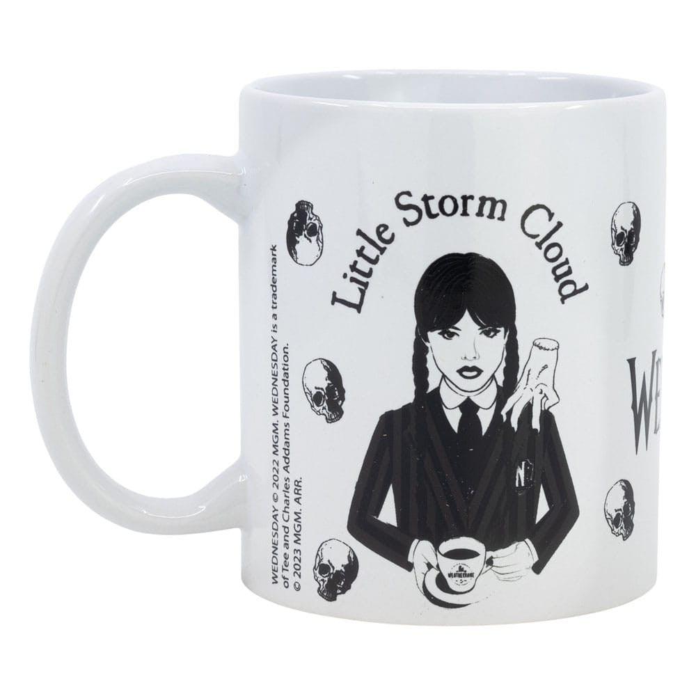 Wednesday- Addams-Family- Tasse- Nevermore- 325-ml- Gothic- Schwarz-Wei- x-str75978-a - Utopia Collectibles