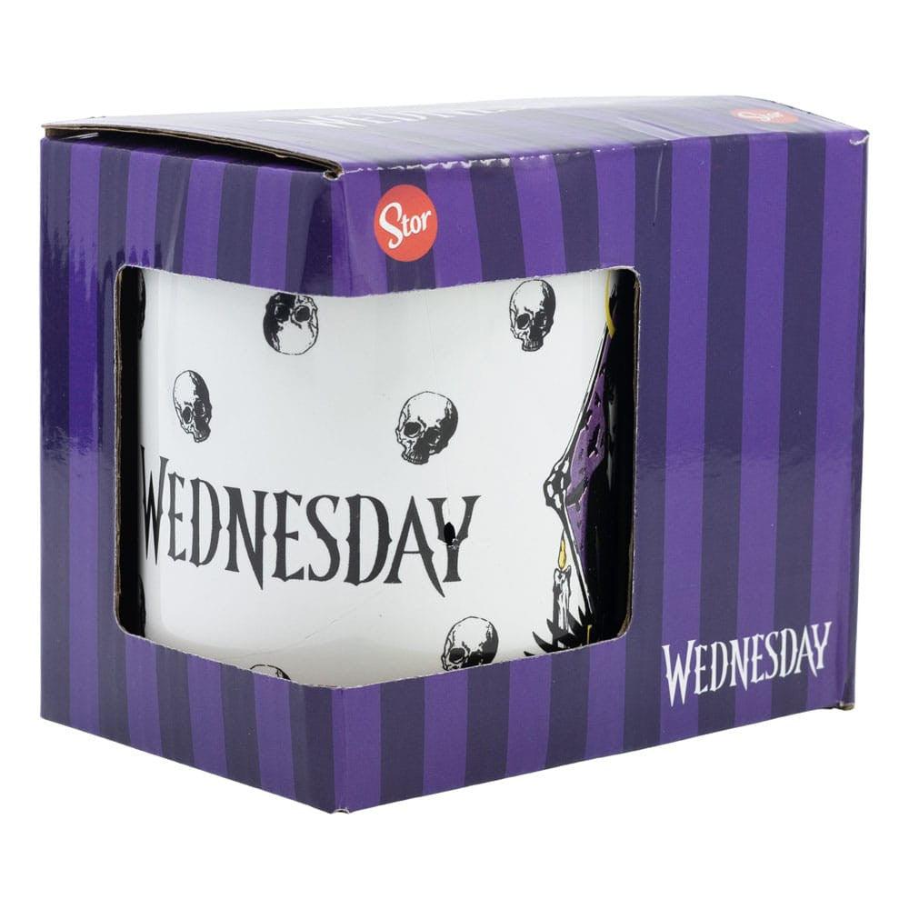 Wednesday- Addams-Family- Tasse- Nevermore- 325-ml- Gothic- Schwarz-Wei- x-str75978-b - Utopia Collectibles