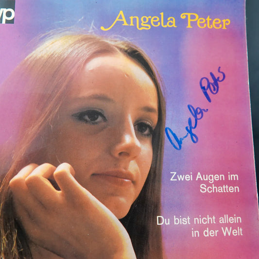 Angela Peter - Zwei Augen Im Schatten (1972) mit Autogramm - Vinyl VG+ / VG