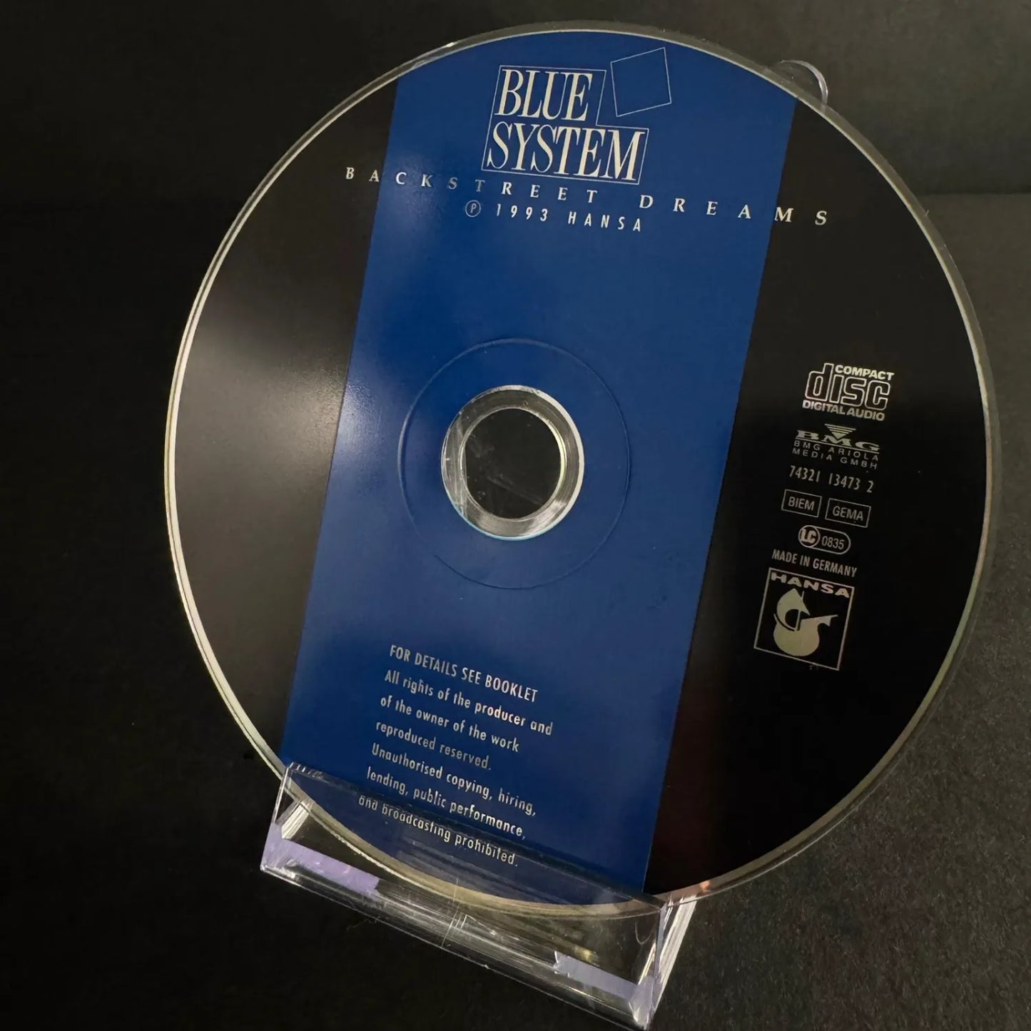 Blue System - Backstreet Dreams (1993) - CD VG+/VG+