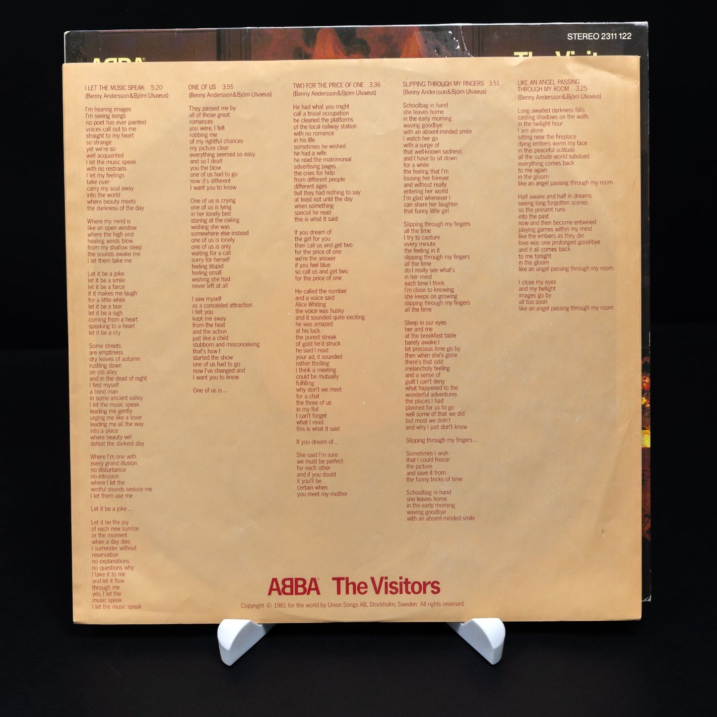 ABBA - The Visitors - Vinyl LP Schallplatte - Electronic - NM/VG+ - Gebraucht