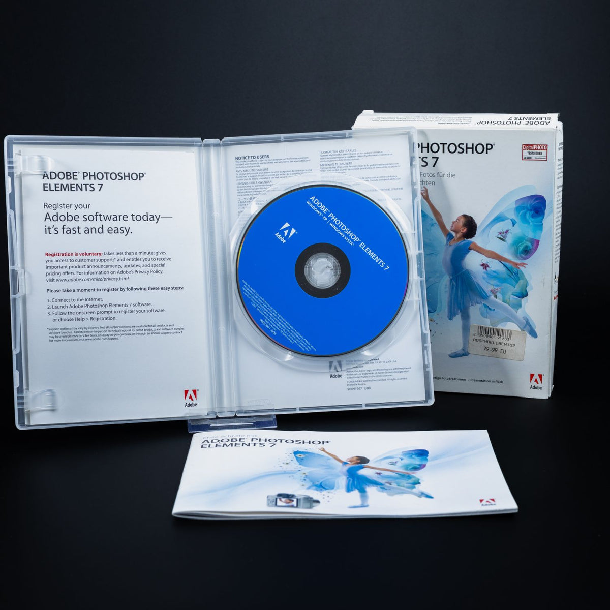 Adobe Photoshop Elements 7 - Windows XP & Vista - Big Box - Zustand Gut