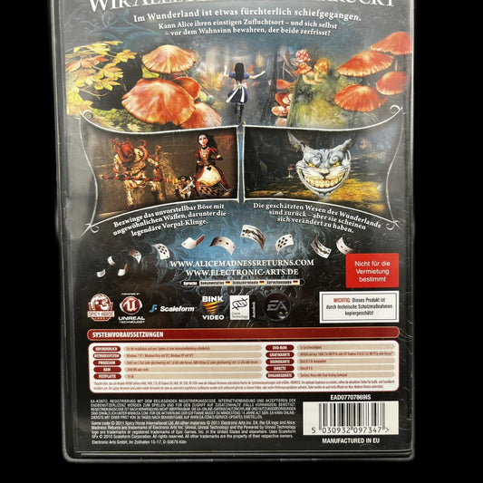 Alice Madness Returns - Electronic Arts - Adventure - PC DVD - Guter Zustand