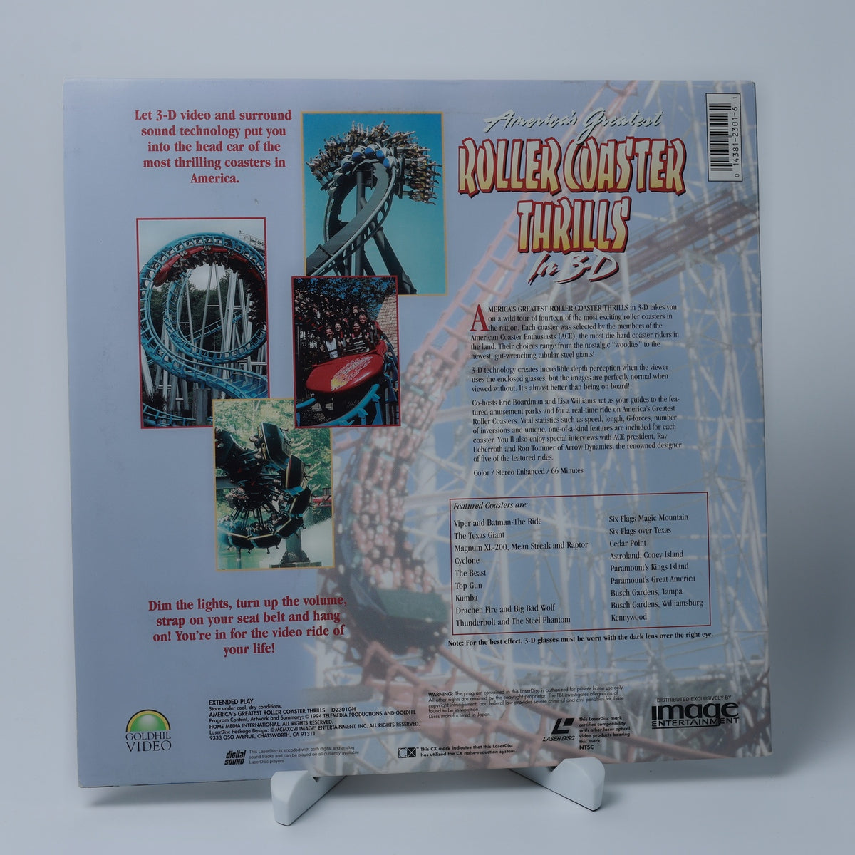 America's Greatest Roller Coaster Thrills in 3-D - LaserDisc - Zustand Sehr Gut