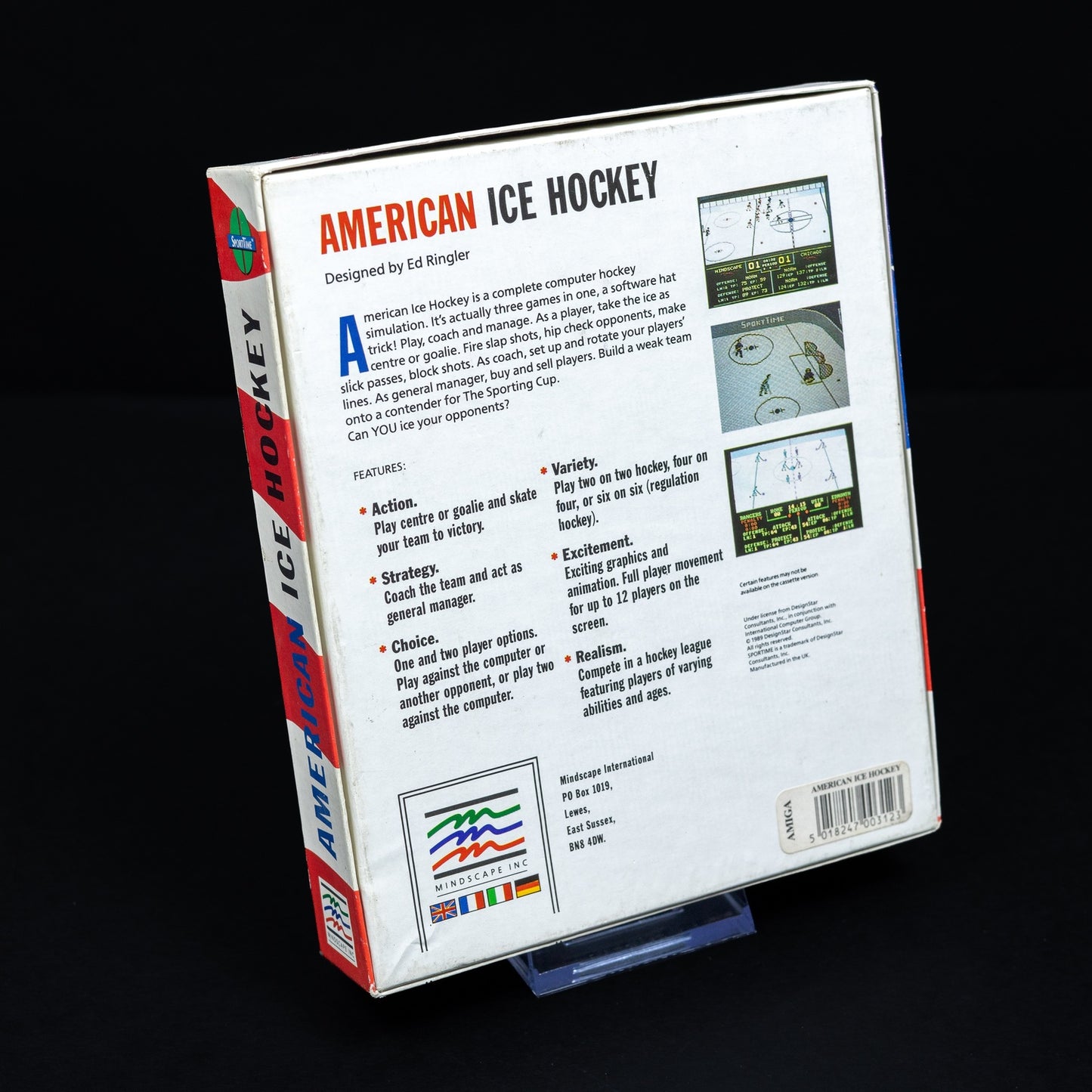 American Ice Hockey - Amiga Spiel - Big Box CiB - Zustand Gut