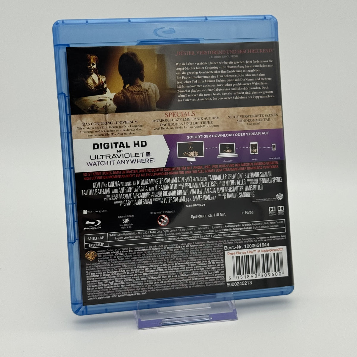 Annabelle 2 - The Conjuring - Inkl. Wendecover - Blu-Ray - Zustand Sehr Gut