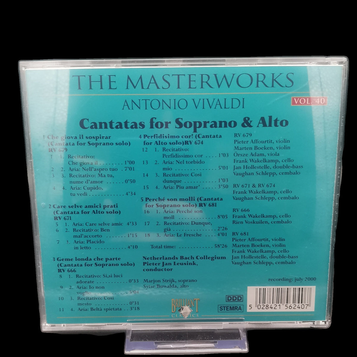 Antonio Vivaldi - Cantatas for Soprano & Alto - CD - Klassik - Album - Gebraucht