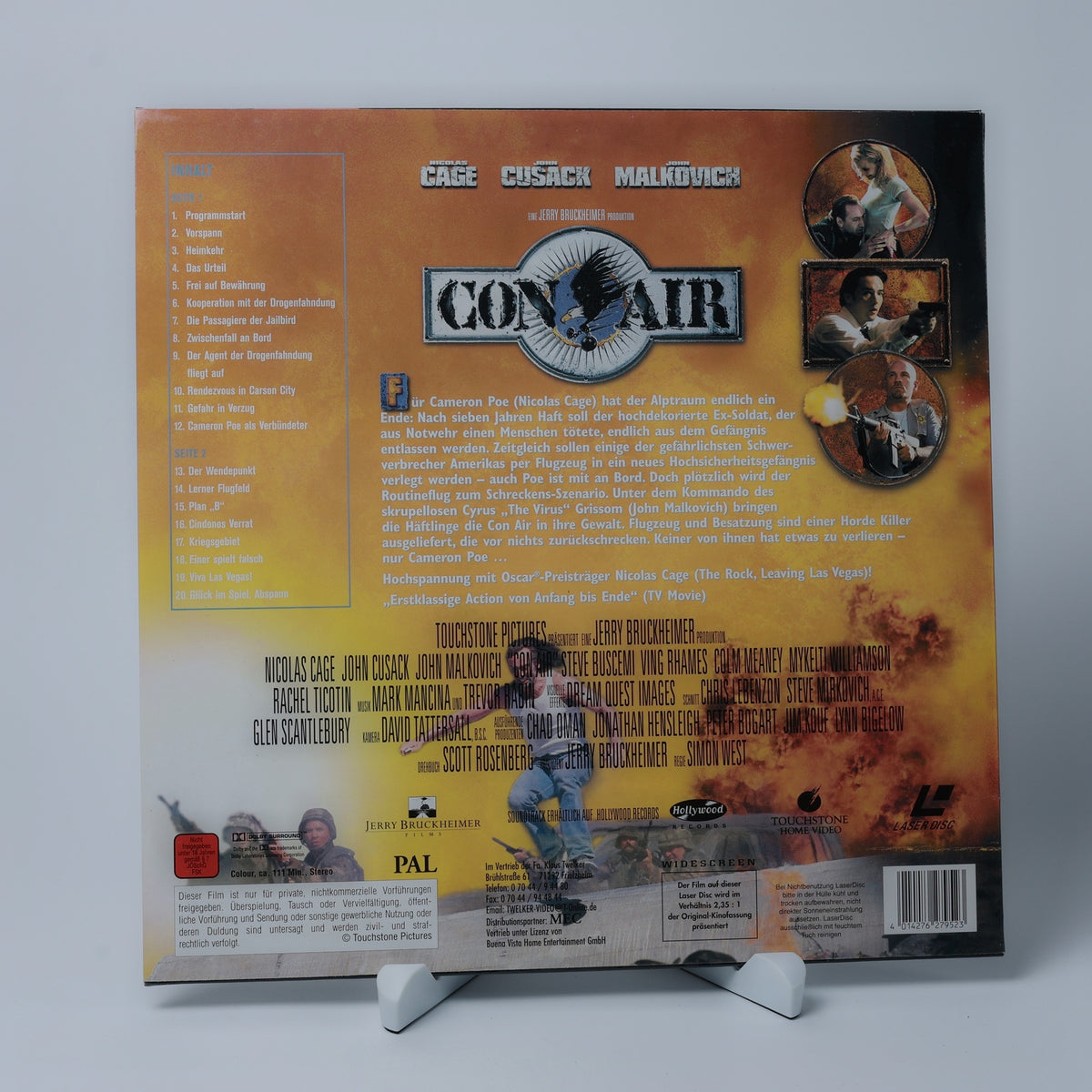 Con Air - LaserDisc - 1997 - Widescreen Edition - Nicolas Cage - Zustand Gut