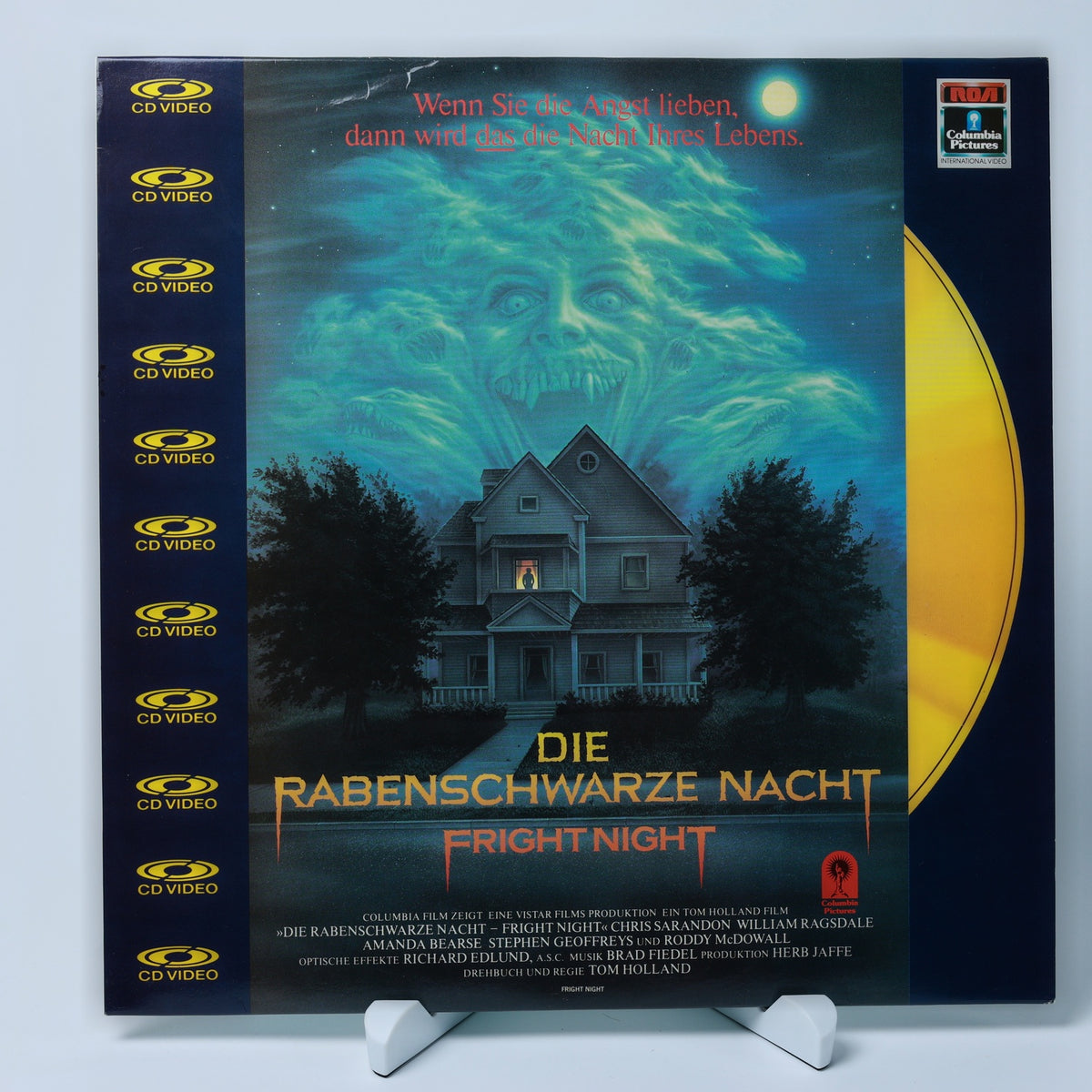 Die Rabenschwarze Nacht / Fright Night - 1985 - LaserDisc - Zustand Okay