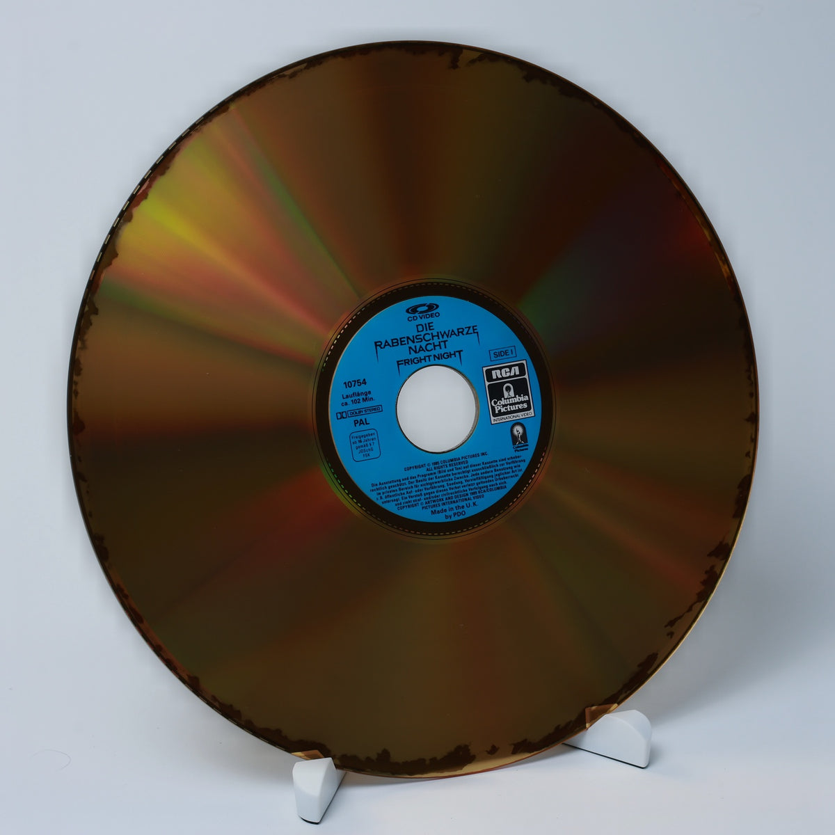 Die Rabenschwarze Nacht / Fright Night - 1985 - LaserDisc - Zustand Okay