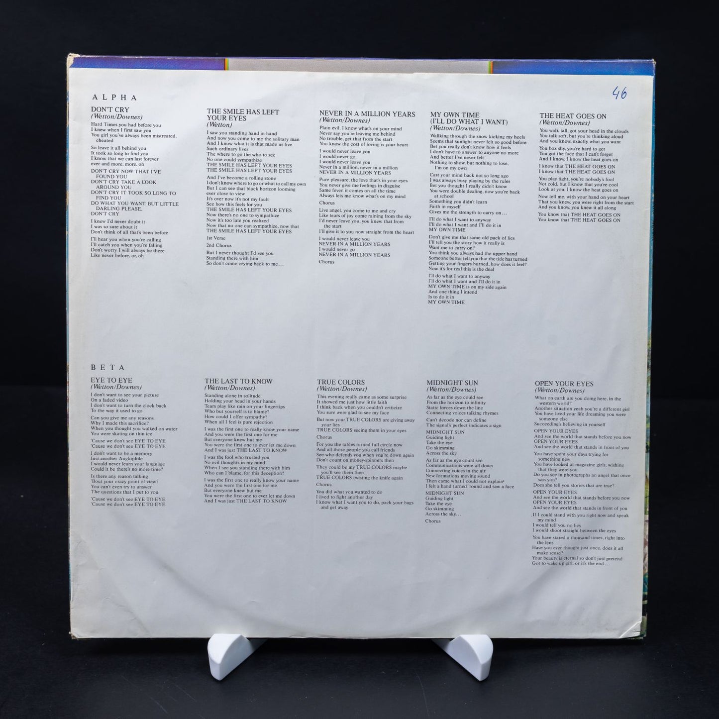 Asia – Alpha - Vinyl LP 12'' Schallplatte - NM / VG+