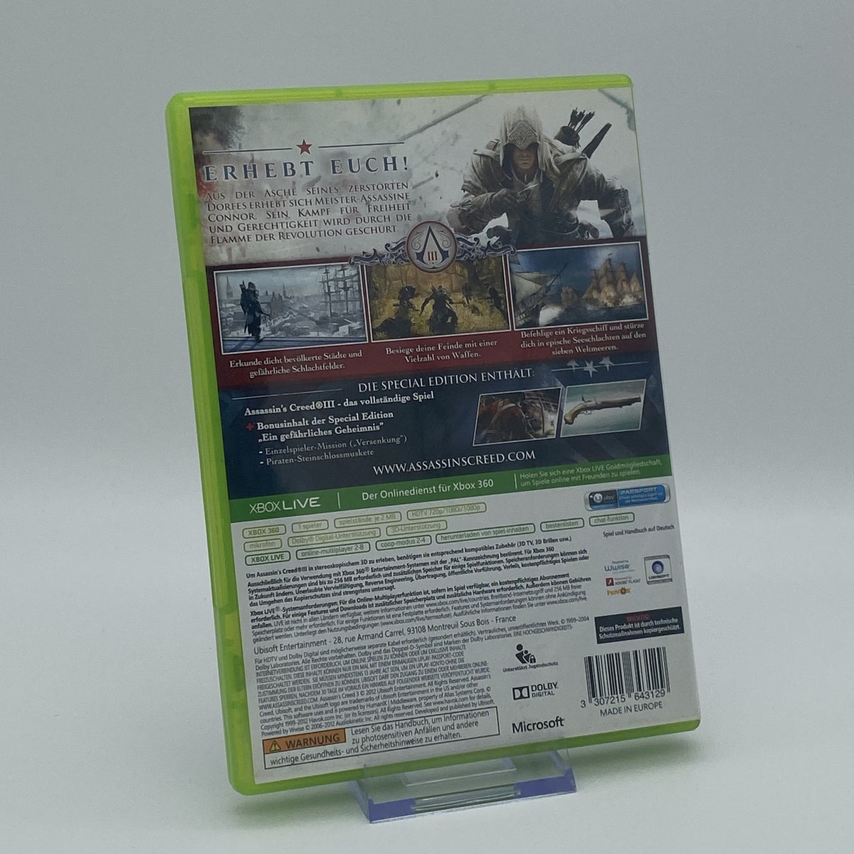 Assassin's Creed III - Xbox 360 Spiel - CiB - PAL - Deutsch - Zustand Sehr Gut