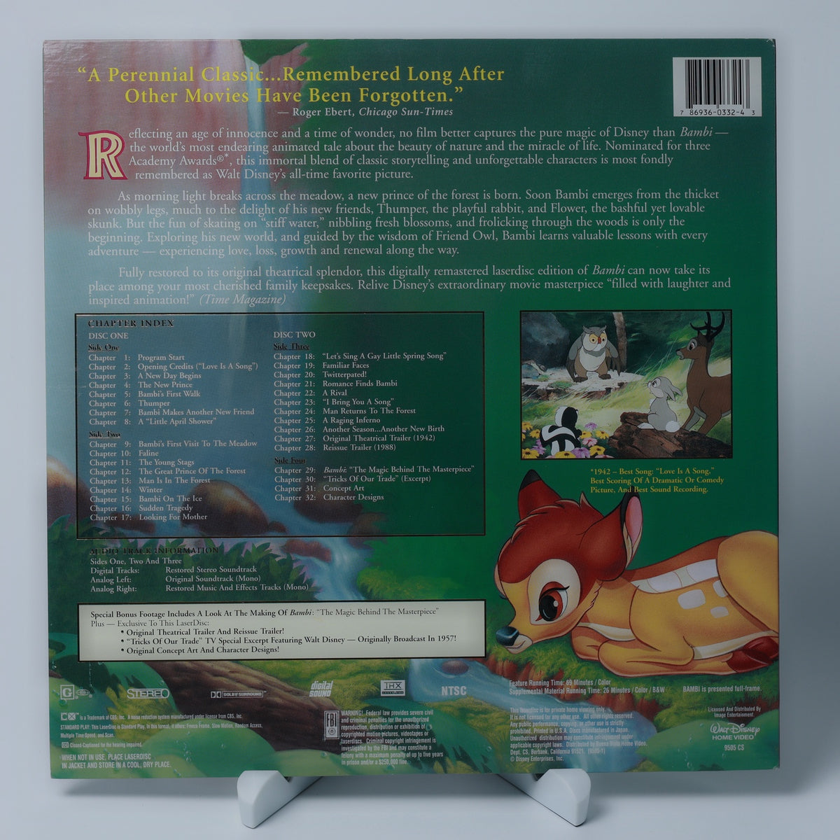 Bambi - 55th Anniversary Limited Edition - 1997 LaserDisc NTSC - Zust. Sehr Gut