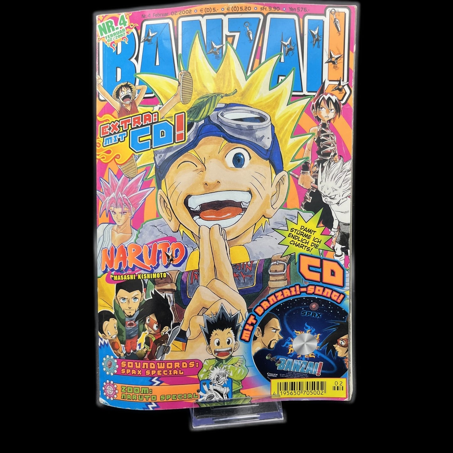 Banzai! - Februar 2002 - Comics - Manga & Anime - Naruto - Mit CD - Gebraucht