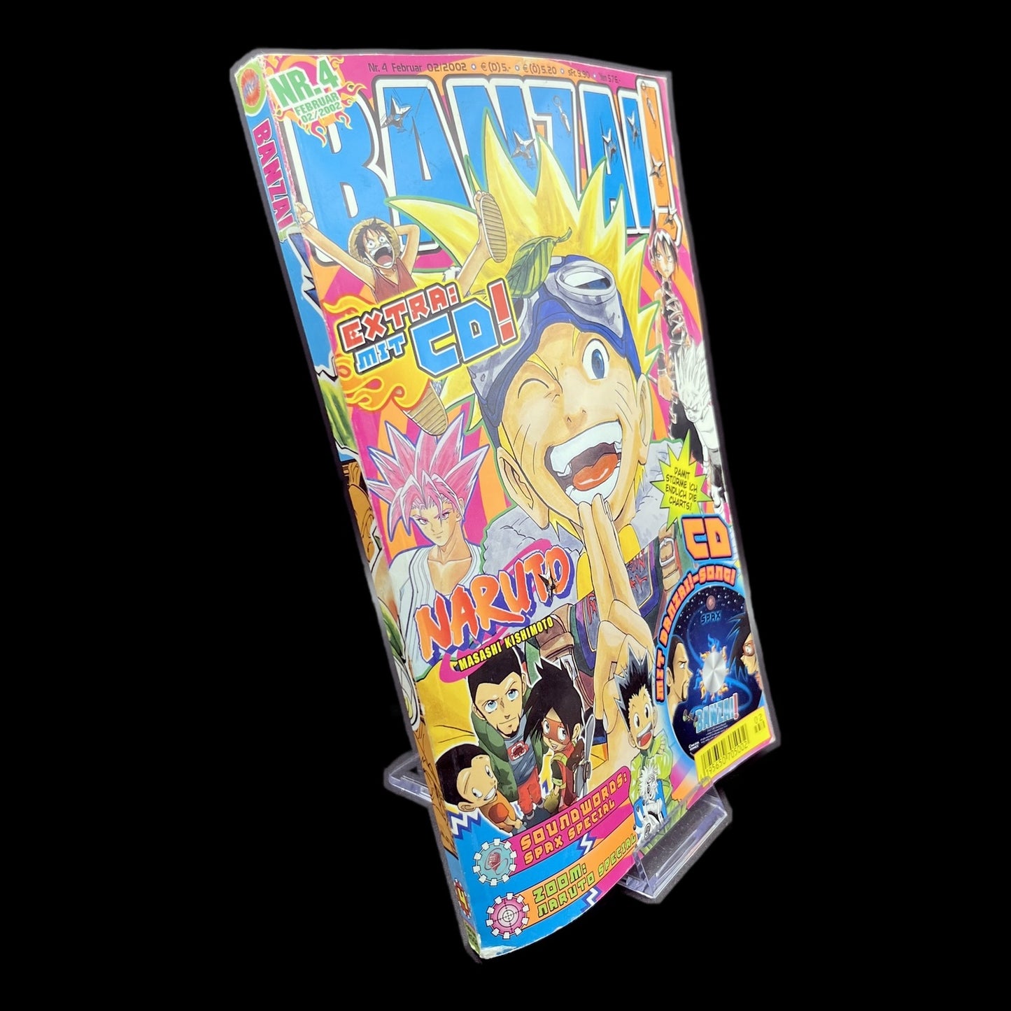 Banzai! - Februar 2002 - Comics - Manga & Anime - Naruto - Mit CD - Gebraucht
