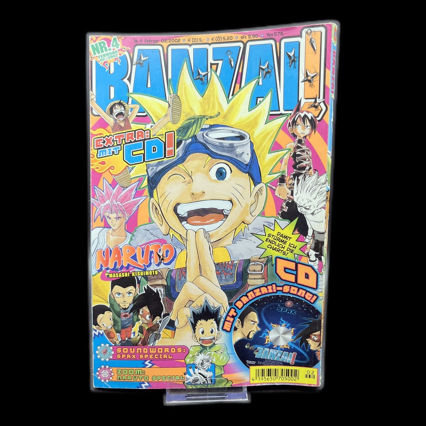 Banzai! - Februar 2002 - Comics - Manga & Anime - Naruto - Mit CD - Gebraucht
