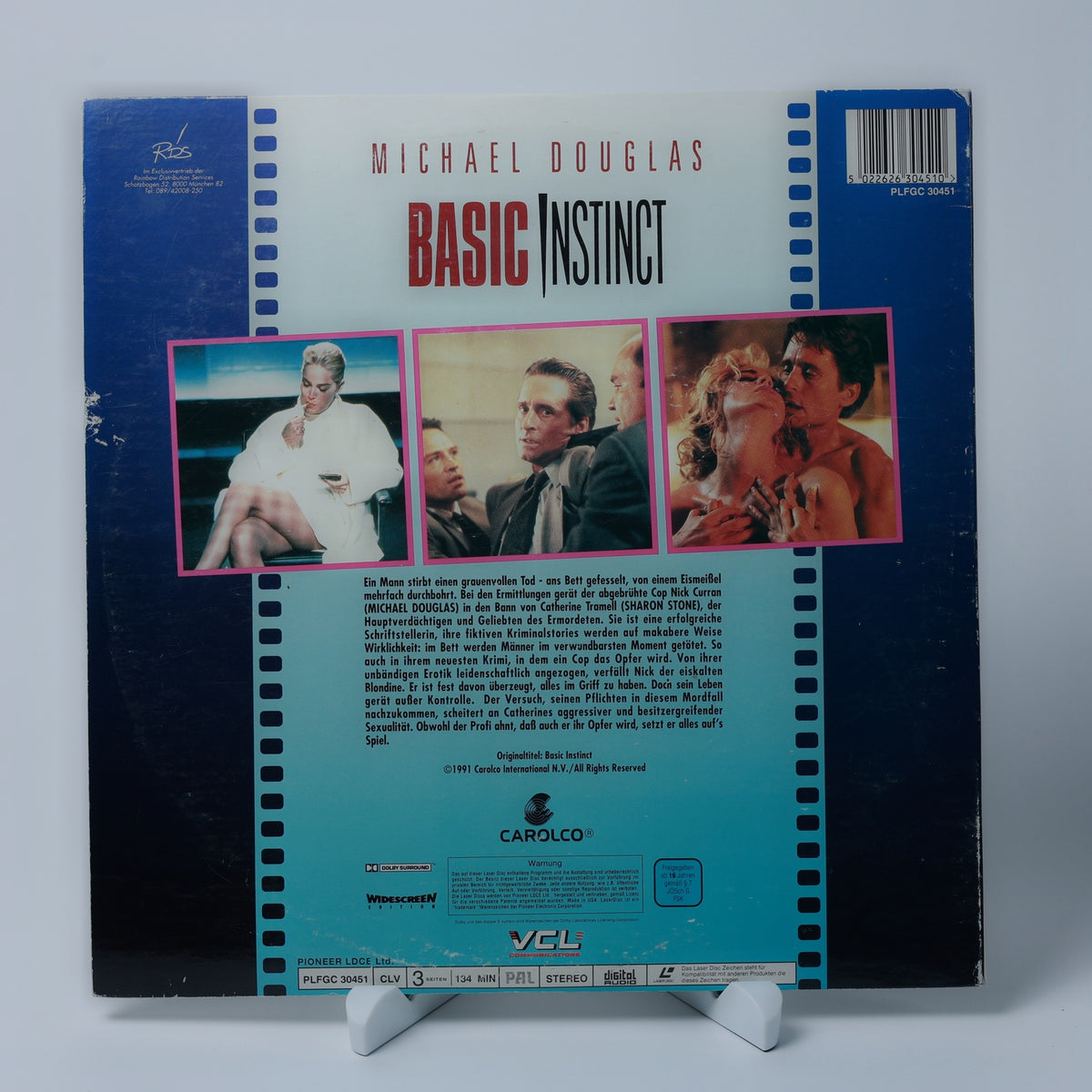 Basic Instinct - Michael Douglas - 1991 - Widescreen - LaserDisc - Zustand Gut