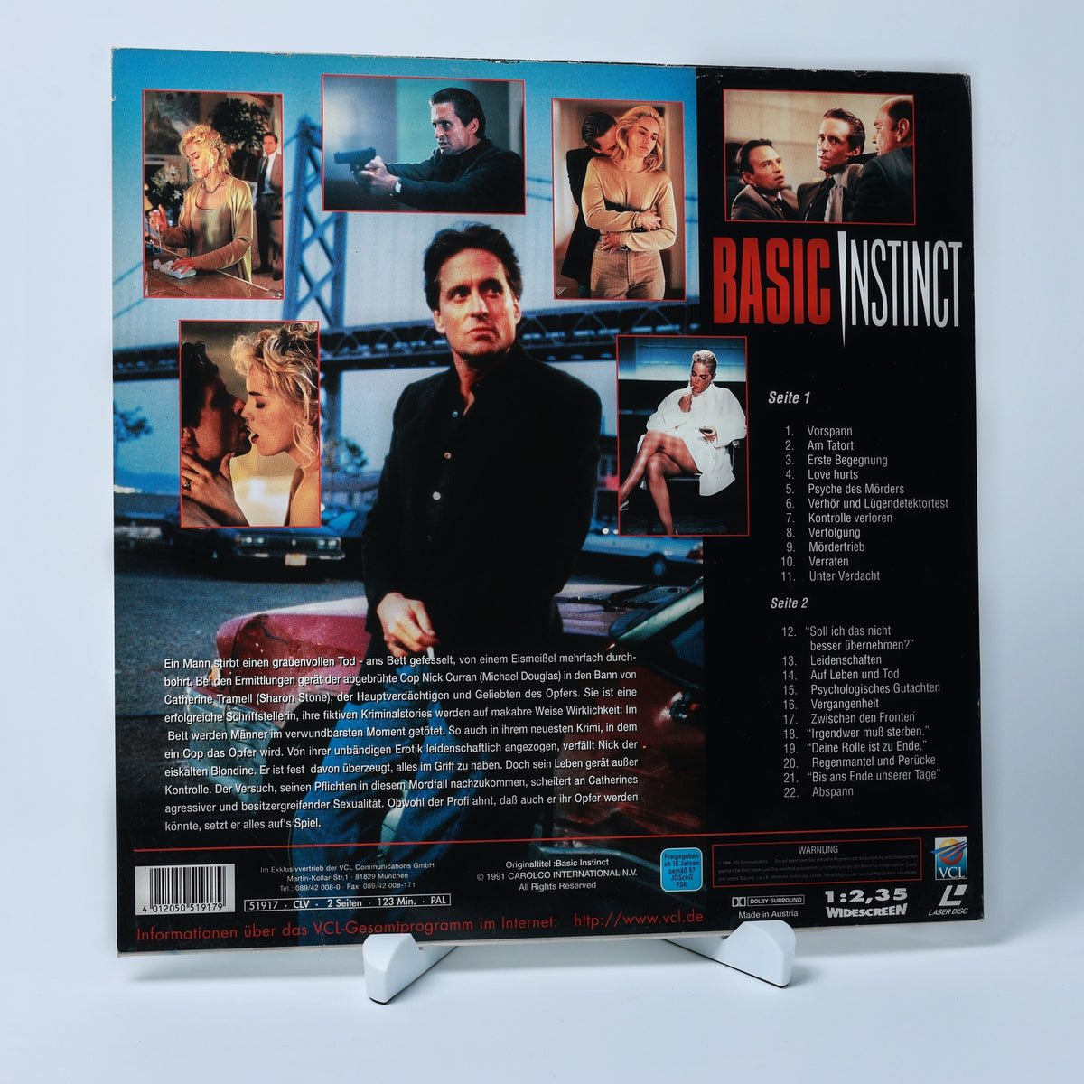 Basic Instinct - Michael Douglas, Sharon Stone - Widescreen - 1996 - Zustand Gut