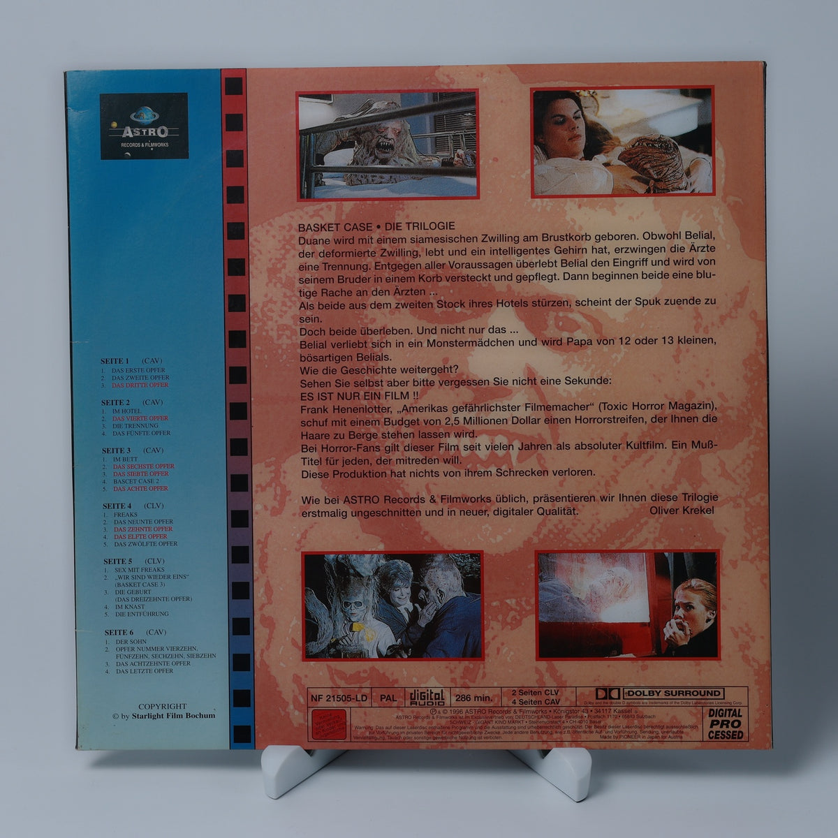Basket Case - Die Original Trilogie - Astro 1996 - LaserDisc - Zustand Sehr Gut