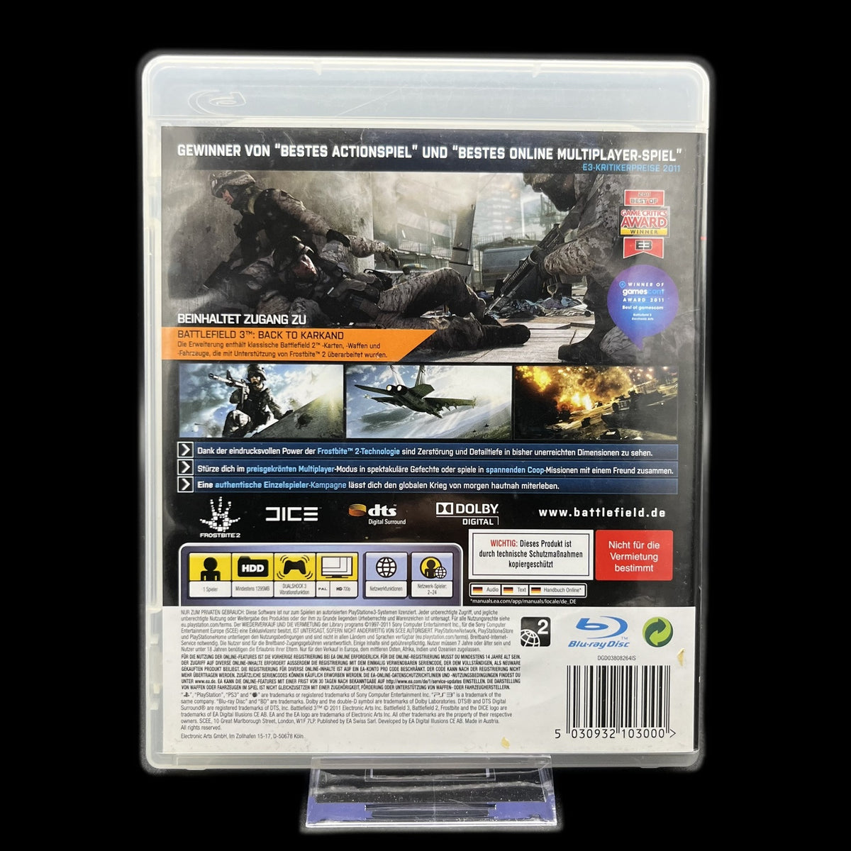 Battlefield 3 - Playstation 3 PS3 - CiB - PAL - deutsch - Shooter - Gebraucht