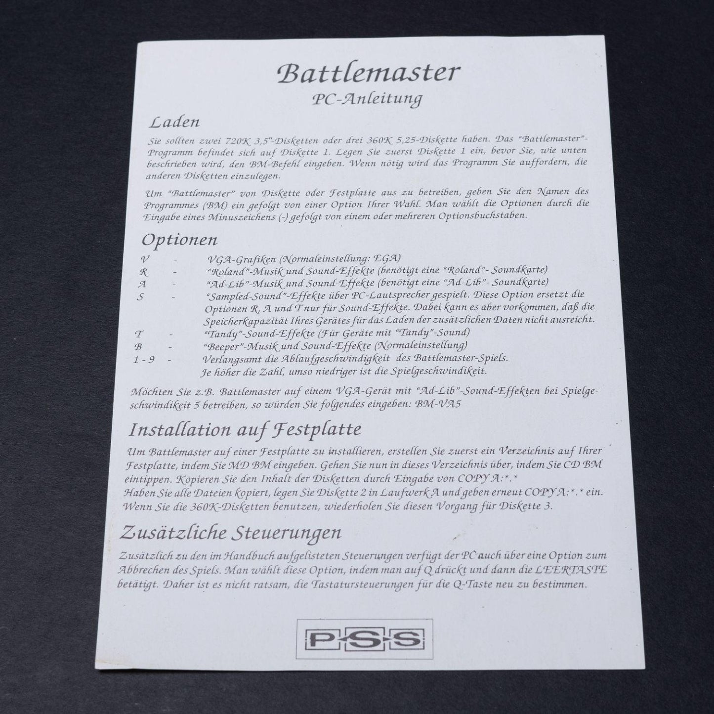 Battlemaster - PC IBM / MS-DOS Spiel - Big Box CiB Komplett - Sammlerzustand