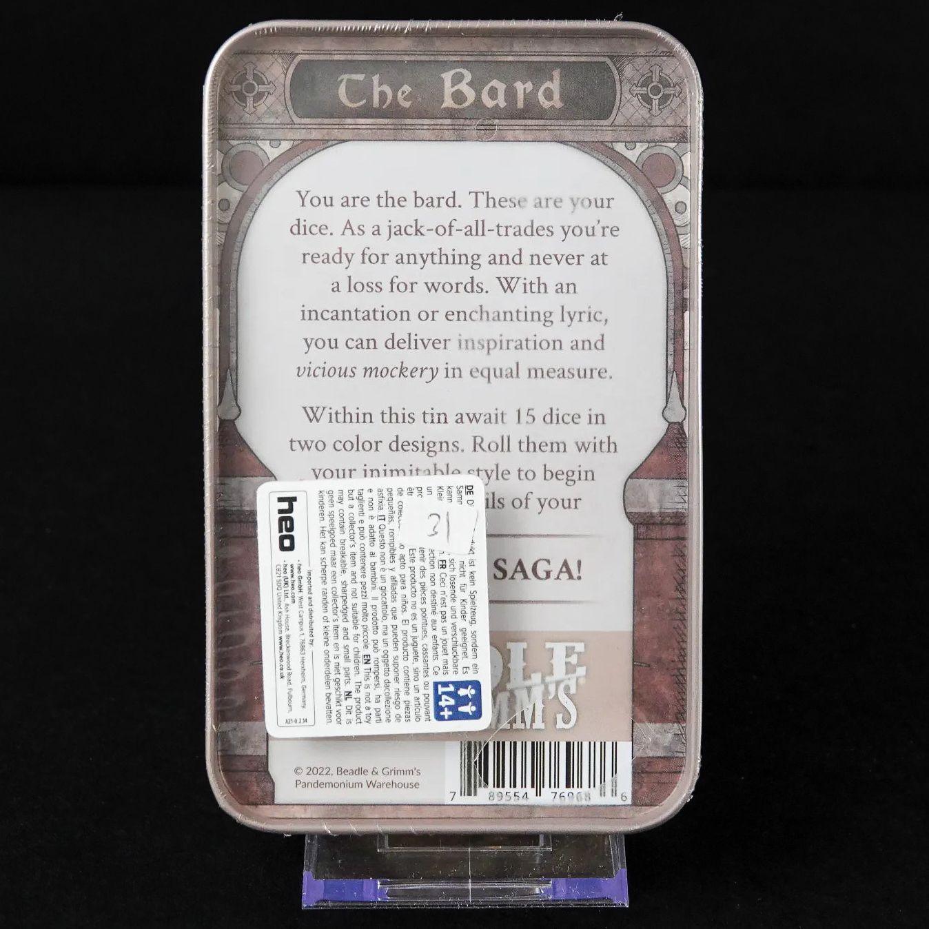beadle-grimms-pen-and-paper-rollenspiel-helden-wuerfelset-the-bard-2 - Utopia Collectibles
