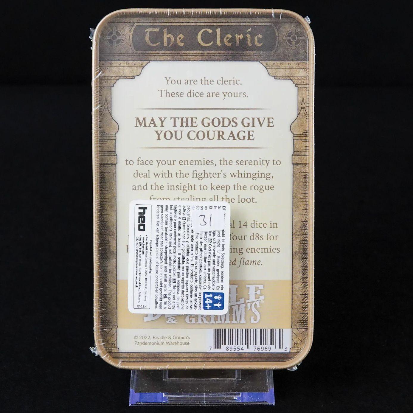 beadle-grimms-pen-and-paper-rollenspiel-helden-wuerfelset-the-cleric-2 - Utopia Collectibles