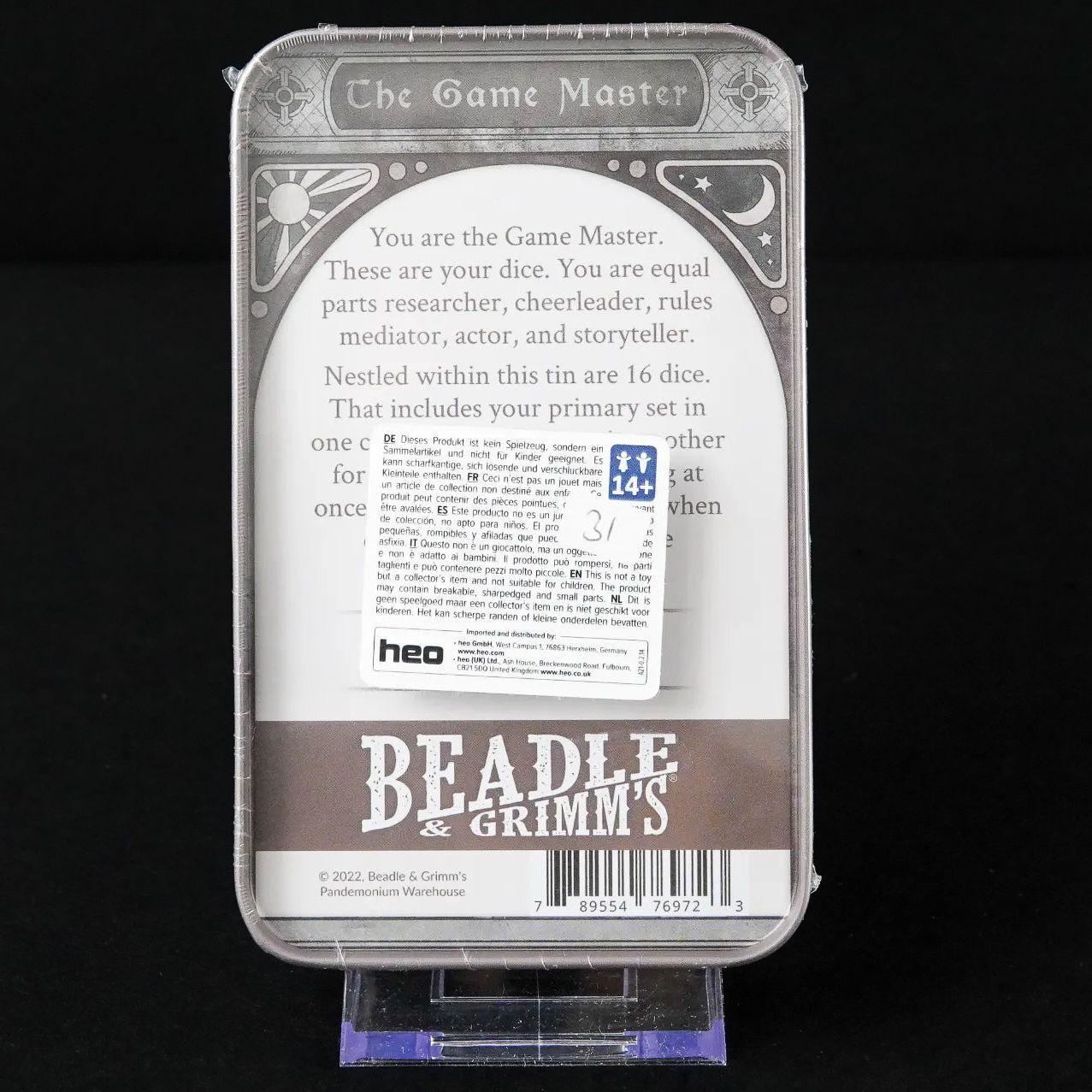 beadle-grimms-pen-and-paper-rollenspiel-helden-wuerfelset-the-game-master-2 - Utopia Collectibles